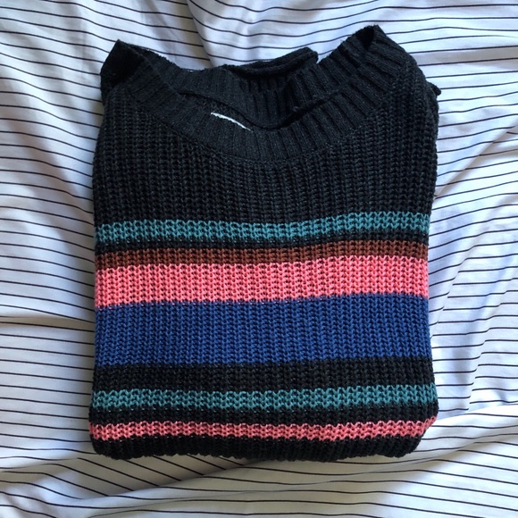 American Eagle Outfitters Sweaters - AE Striped Crewneck Oversized Sweater